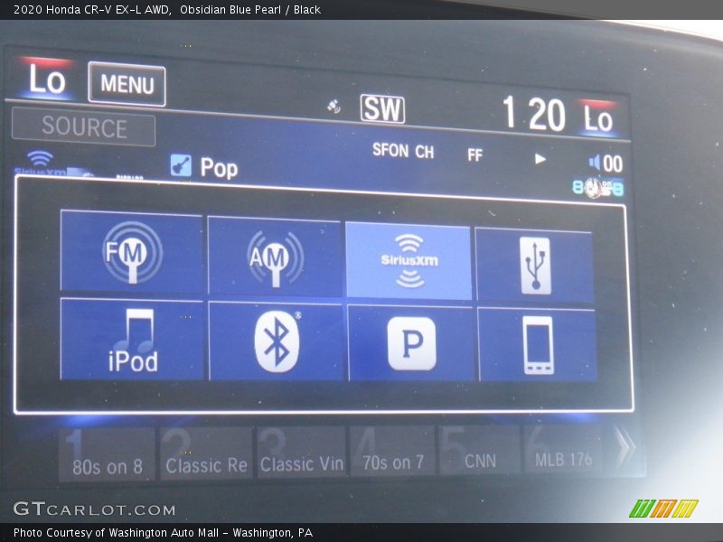 Obsidian Blue Pearl / Black 2020 Honda CR-V EX-L AWD