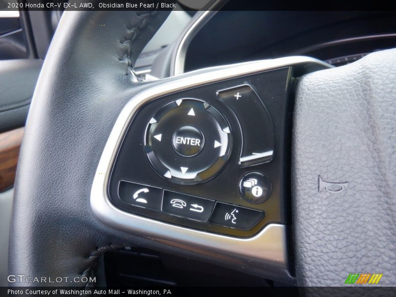 Obsidian Blue Pearl / Black 2020 Honda CR-V EX-L AWD