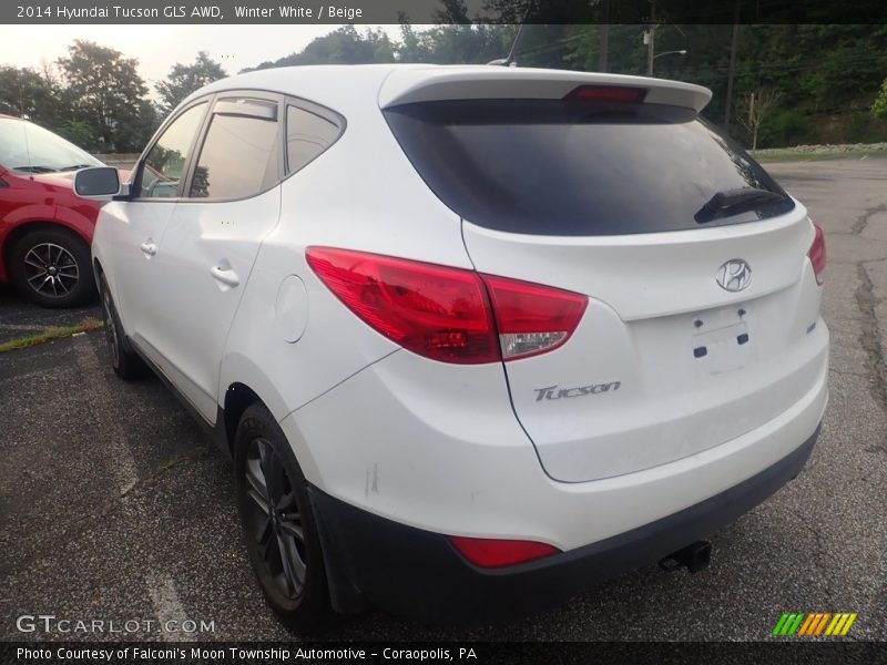 Winter White / Beige 2014 Hyundai Tucson GLS AWD