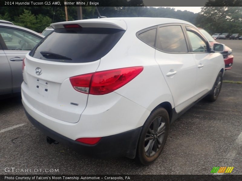 Winter White / Beige 2014 Hyundai Tucson GLS AWD
