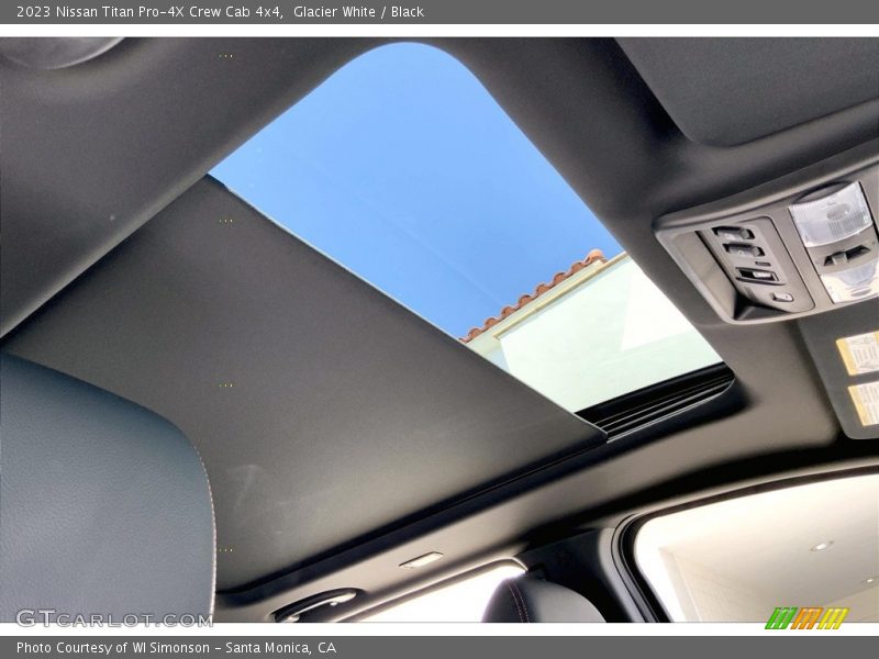 Sunroof of 2023 Titan Pro-4X Crew Cab 4x4
