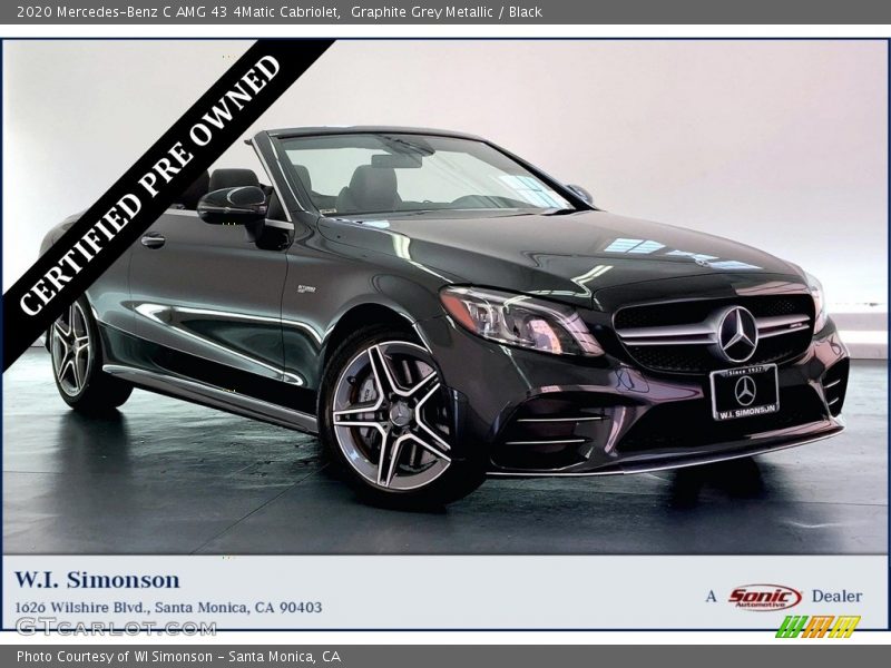 Graphite Grey Metallic / Black 2020 Mercedes-Benz C AMG 43 4Matic Cabriolet