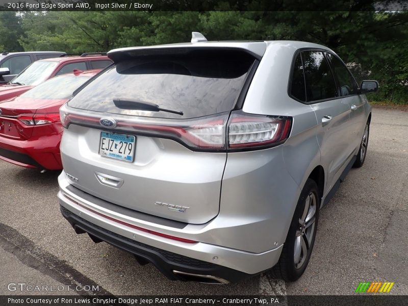 Ingot Silver / Ebony 2016 Ford Edge Sport AWD