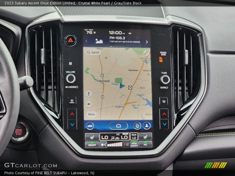 Navigation of 2023 Ascent Onyx Edition Limited