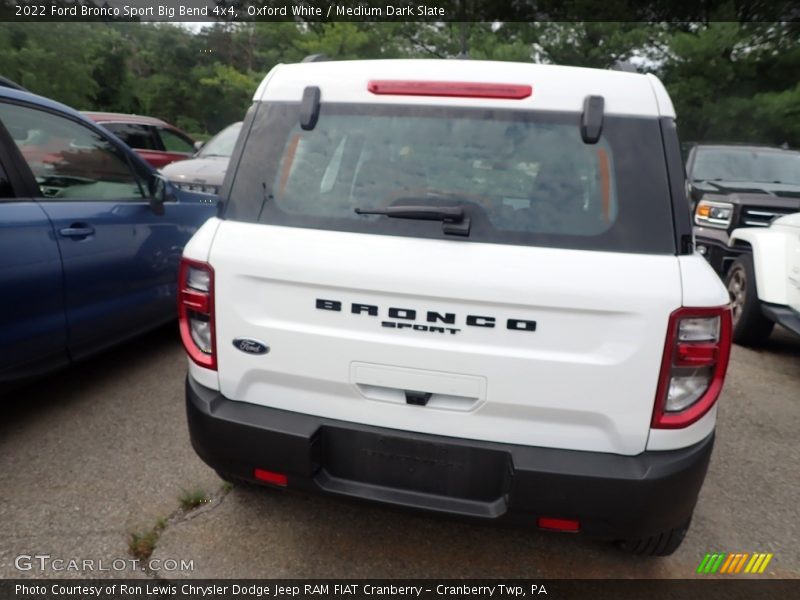 Oxford White / Medium Dark Slate 2022 Ford Bronco Sport Big Bend 4x4