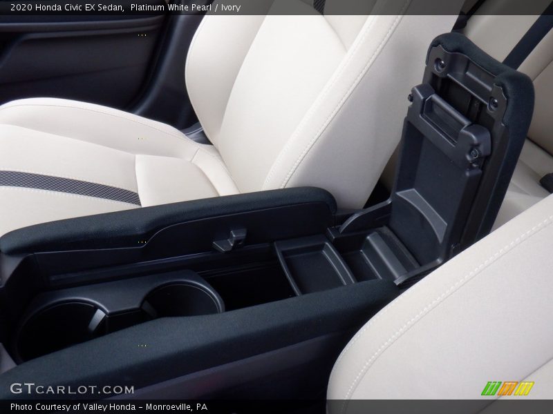 Platinum White Pearl / Ivory 2020 Honda Civic EX Sedan