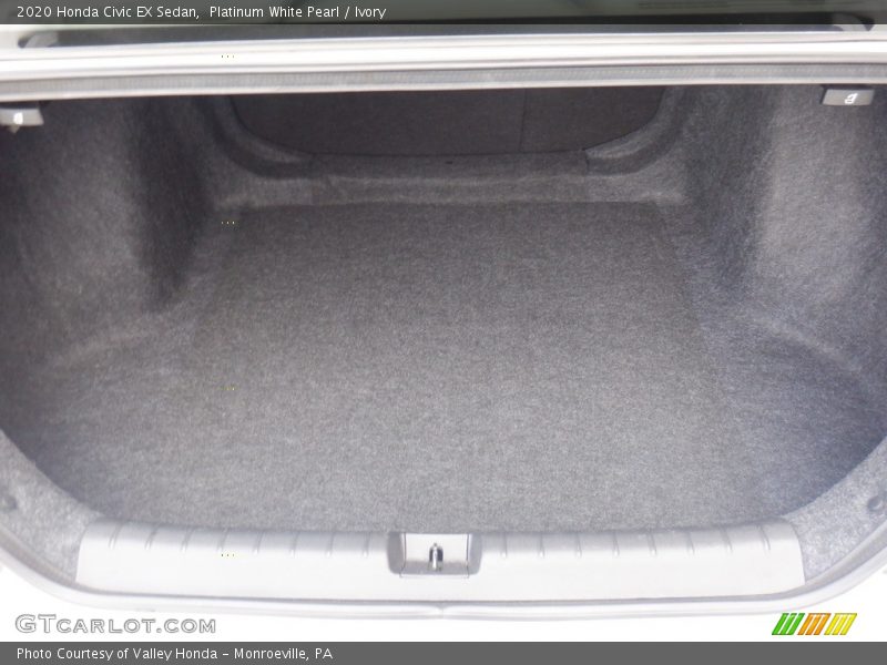 Platinum White Pearl / Ivory 2020 Honda Civic EX Sedan