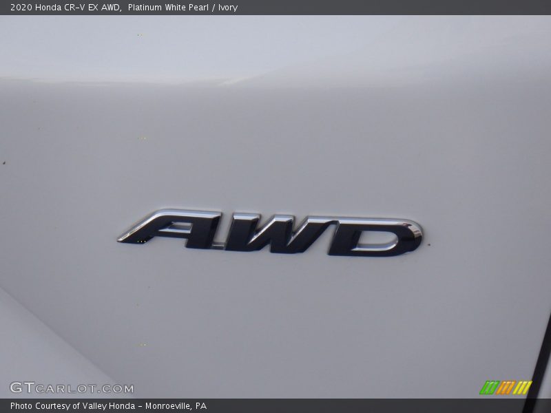 Platinum White Pearl / Ivory 2020 Honda CR-V EX AWD