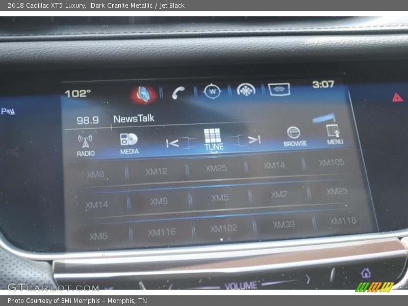 Dark Granite Metallic / Jet Black 2018 Cadillac XT5 Luxury
