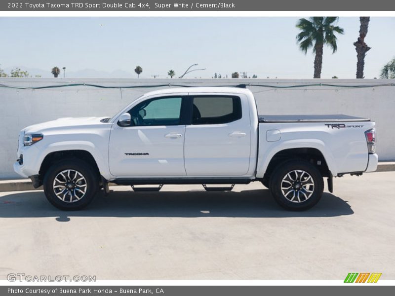 Super White / Cement/Black 2022 Toyota Tacoma TRD Sport Double Cab 4x4