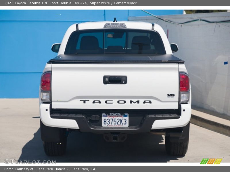 Super White / Cement/Black 2022 Toyota Tacoma TRD Sport Double Cab 4x4
