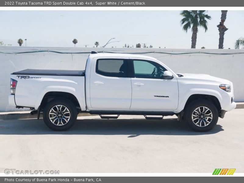 Super White / Cement/Black 2022 Toyota Tacoma TRD Sport Double Cab 4x4