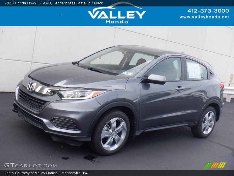 Modern Steel Metallic / Black 2020 Honda HR-V LX AWD