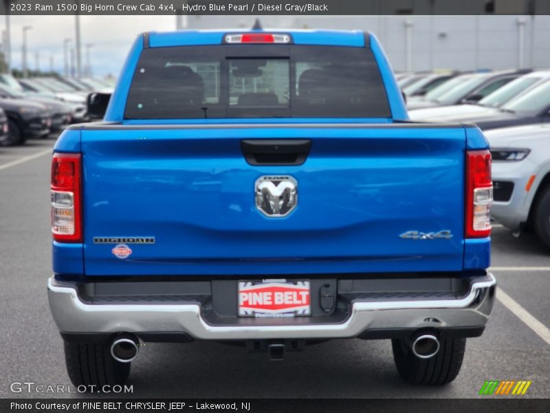 Hydro Blue Pearl / Diesel Gray/Black 2023 Ram 1500 Big Horn Crew Cab 4x4