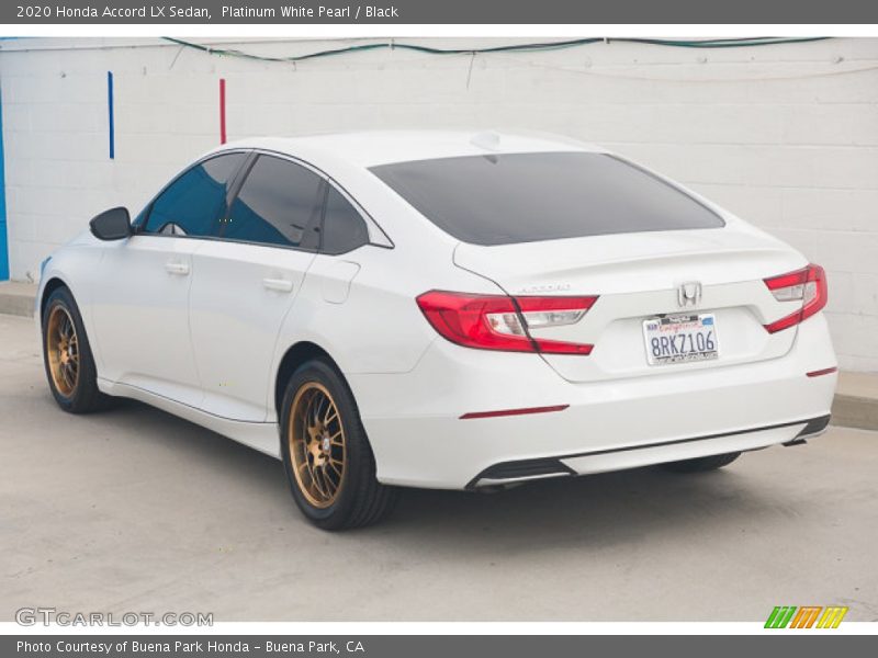 Platinum White Pearl / Black 2020 Honda Accord LX Sedan