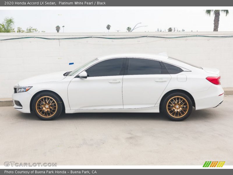 Platinum White Pearl / Black 2020 Honda Accord LX Sedan