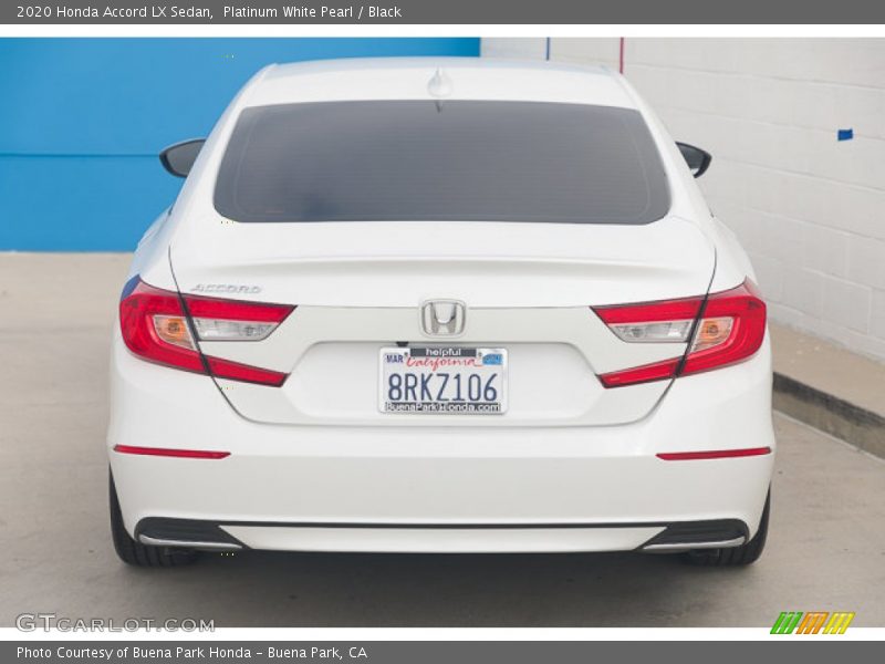 Platinum White Pearl / Black 2020 Honda Accord LX Sedan