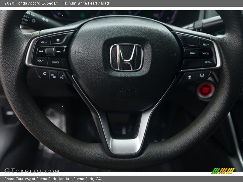 Platinum White Pearl / Black 2020 Honda Accord LX Sedan