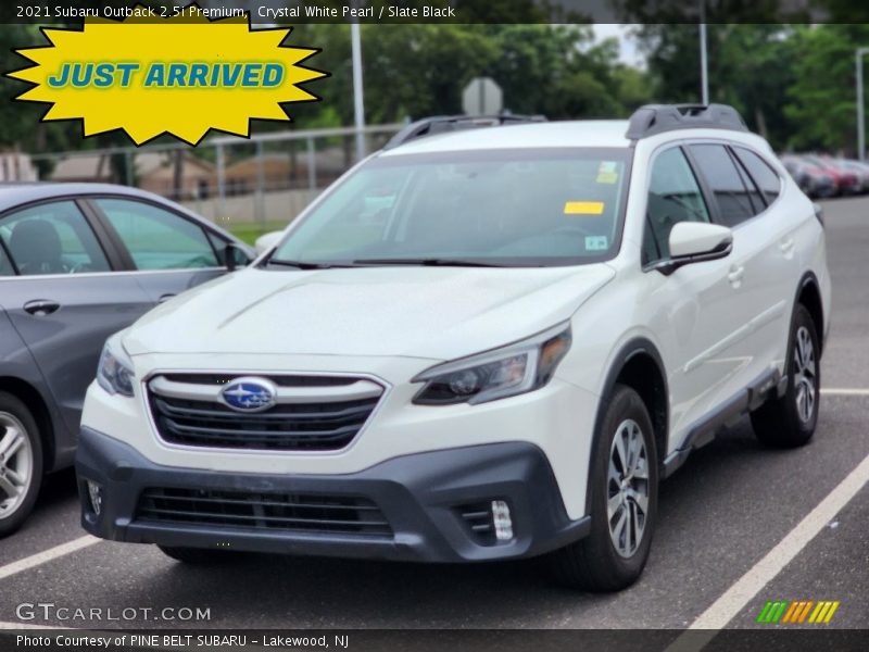 Crystal White Pearl / Slate Black 2021 Subaru Outback 2.5i Premium
