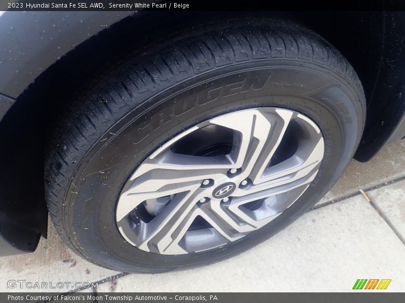 Serenity White Pearl / Beige 2023 Hyundai Santa Fe SEL AWD