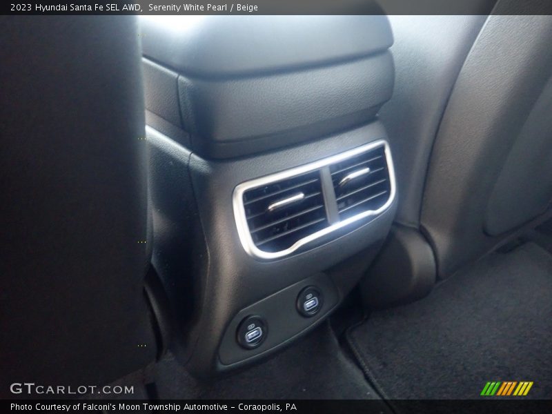 Serenity White Pearl / Beige 2023 Hyundai Santa Fe SEL AWD