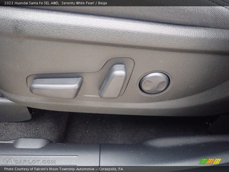 Serenity White Pearl / Beige 2023 Hyundai Santa Fe SEL AWD