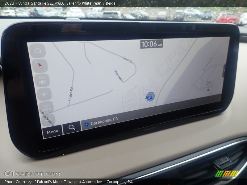 Serenity White Pearl / Beige 2023 Hyundai Santa Fe SEL AWD