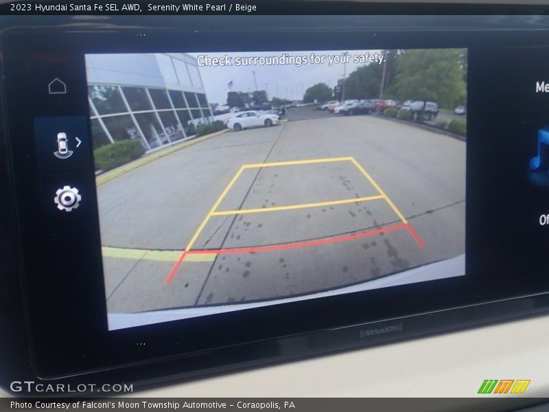 Serenity White Pearl / Beige 2023 Hyundai Santa Fe SEL AWD