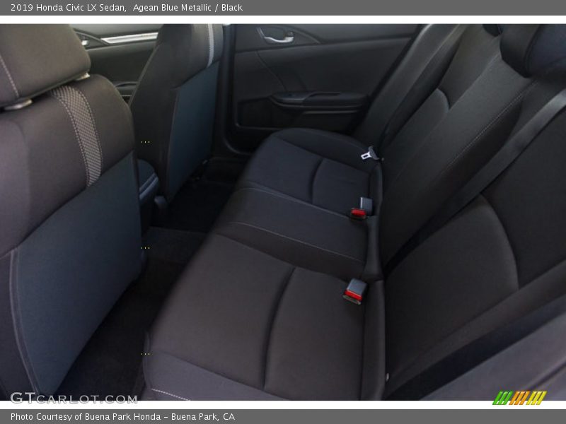 Agean Blue Metallic / Black 2019 Honda Civic LX Sedan