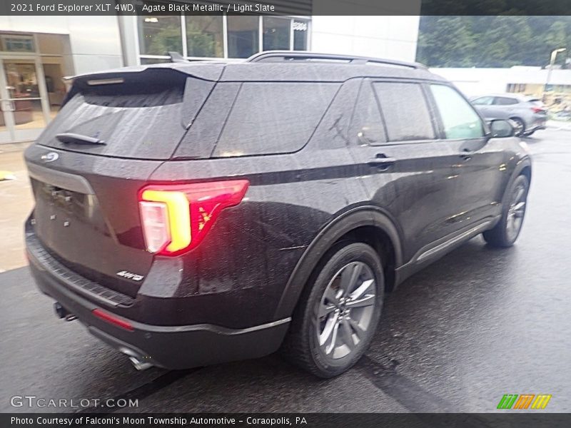 Agate Black Metallic / Light Slate 2021 Ford Explorer XLT 4WD