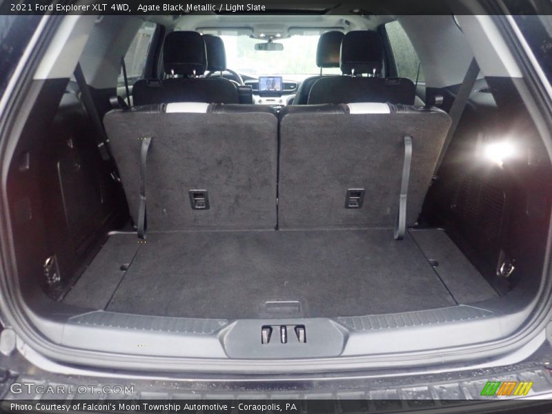 Agate Black Metallic / Light Slate 2021 Ford Explorer XLT 4WD