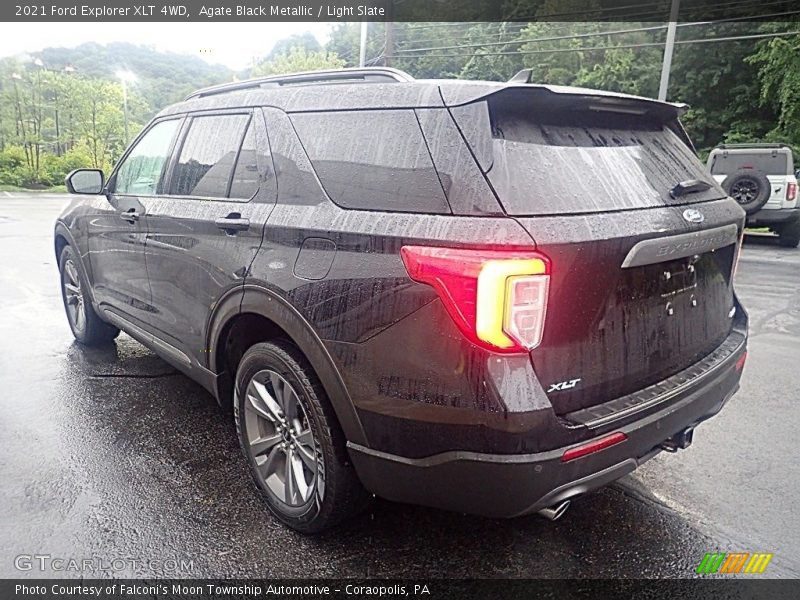 Agate Black Metallic / Light Slate 2021 Ford Explorer XLT 4WD