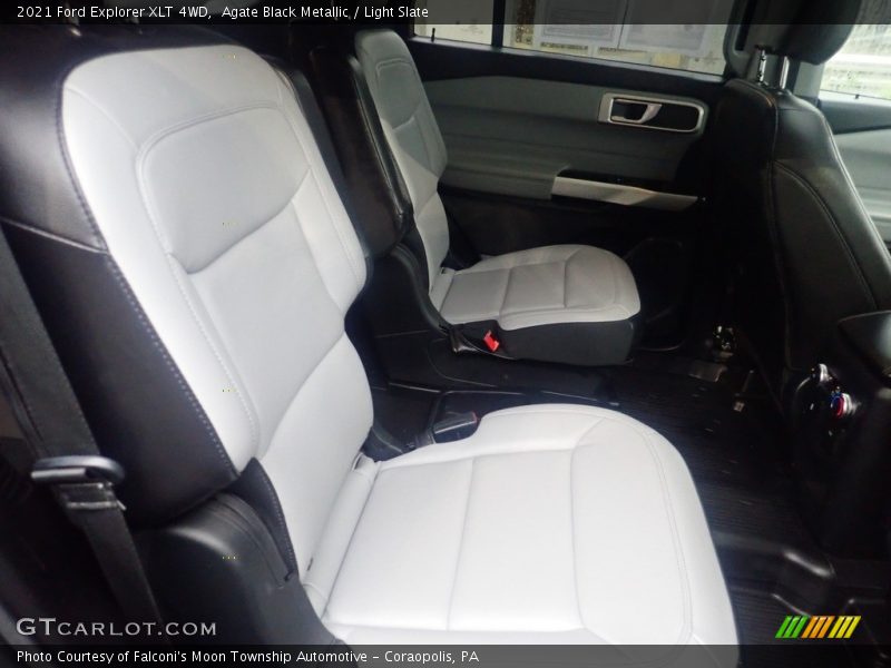 Agate Black Metallic / Light Slate 2021 Ford Explorer XLT 4WD