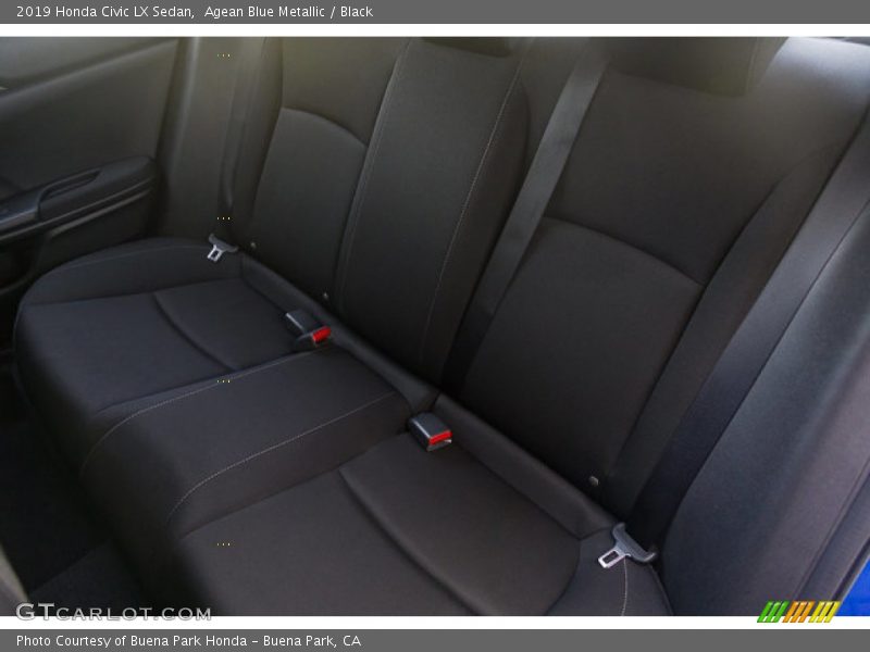 Agean Blue Metallic / Black 2019 Honda Civic LX Sedan