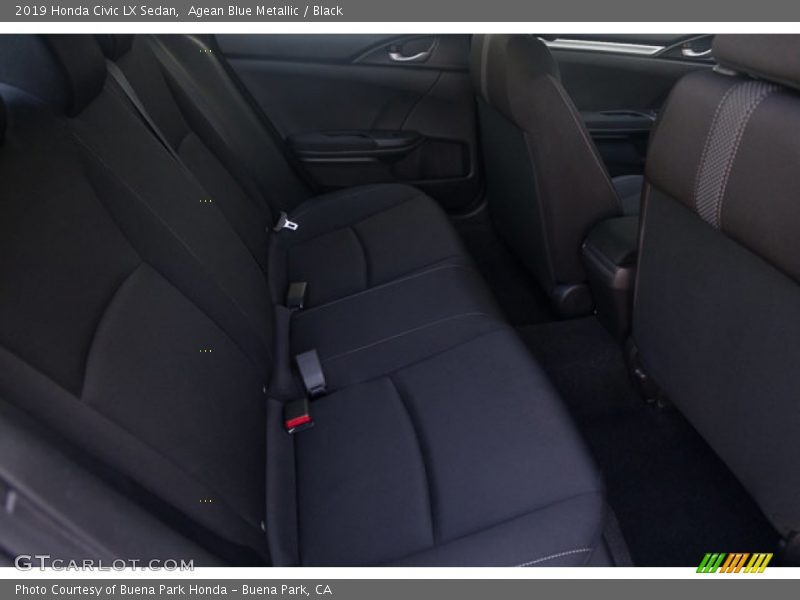 Agean Blue Metallic / Black 2019 Honda Civic LX Sedan