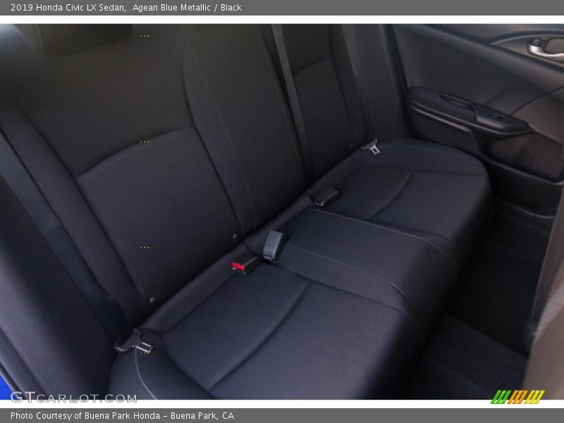 Agean Blue Metallic / Black 2019 Honda Civic LX Sedan