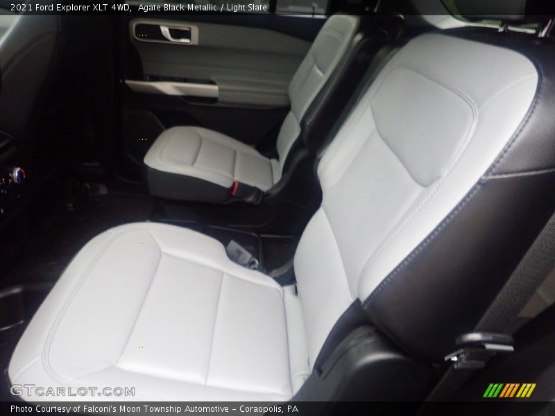 Agate Black Metallic / Light Slate 2021 Ford Explorer XLT 4WD