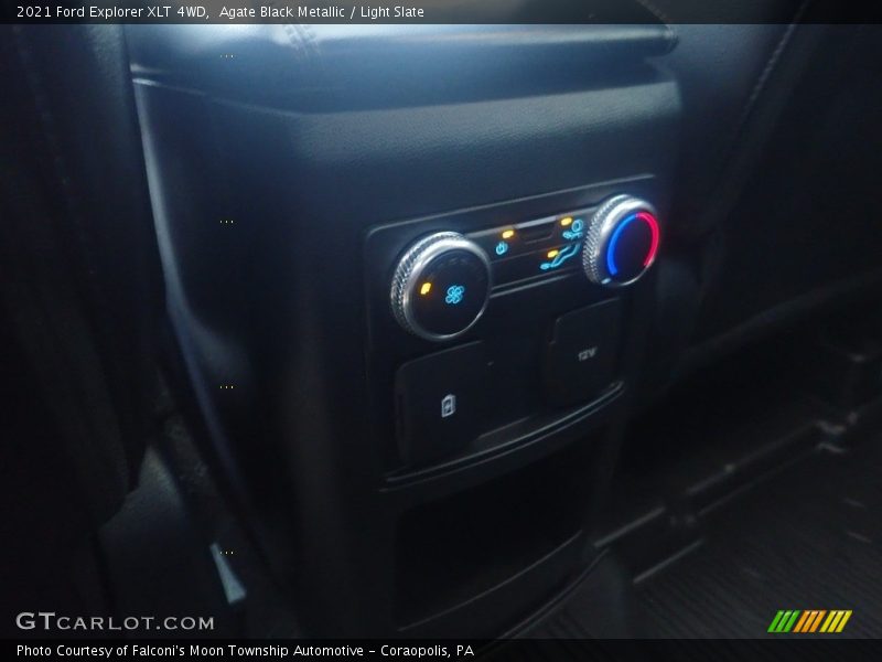 Agate Black Metallic / Light Slate 2021 Ford Explorer XLT 4WD