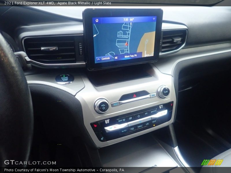 Agate Black Metallic / Light Slate 2021 Ford Explorer XLT 4WD
