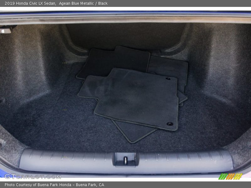 Agean Blue Metallic / Black 2019 Honda Civic LX Sedan