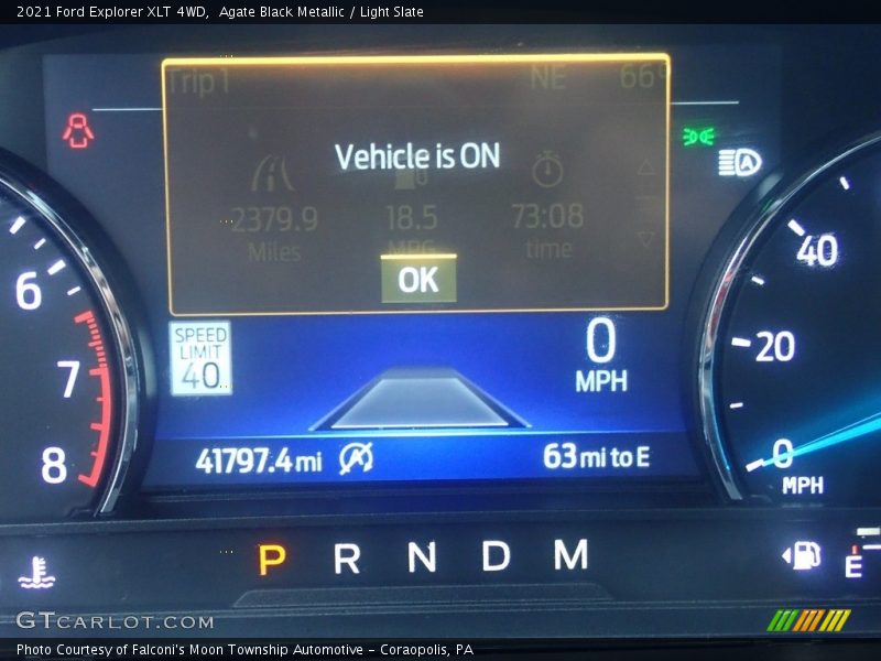 Agate Black Metallic / Light Slate 2021 Ford Explorer XLT 4WD