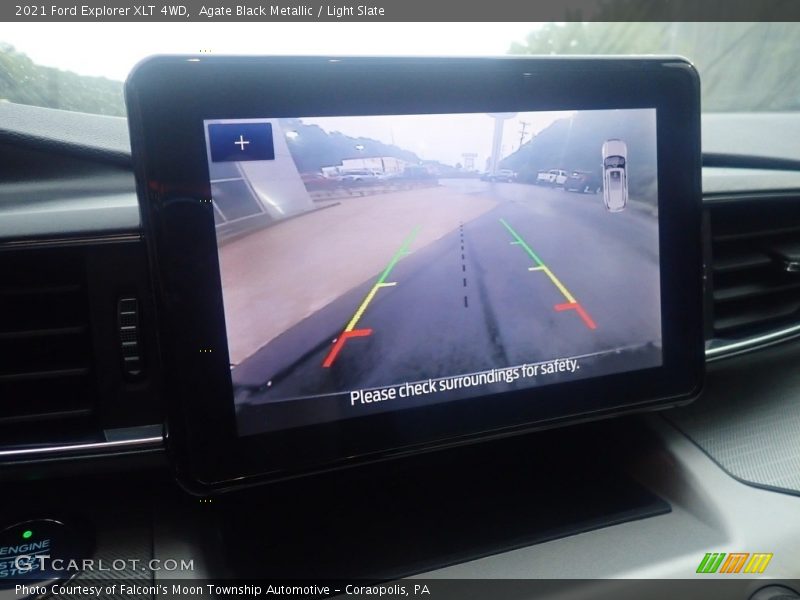Agate Black Metallic / Light Slate 2021 Ford Explorer XLT 4WD