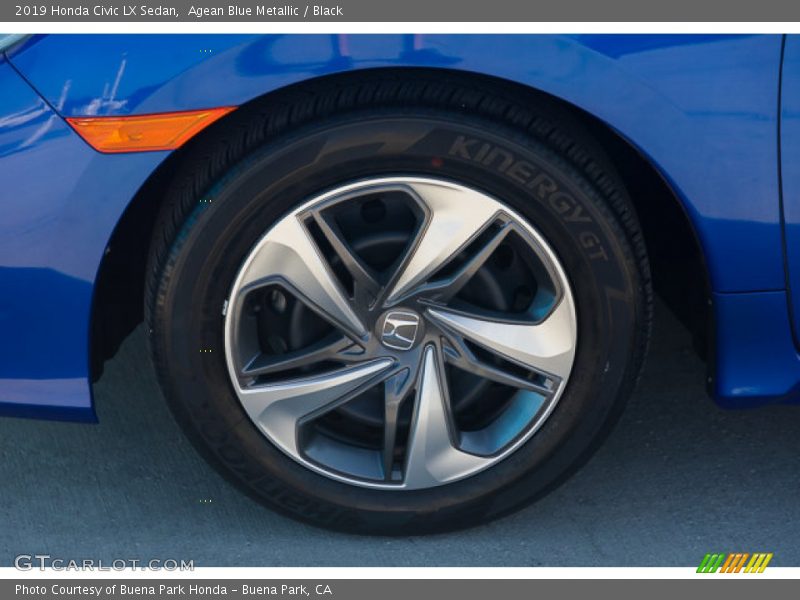 Agean Blue Metallic / Black 2019 Honda Civic LX Sedan