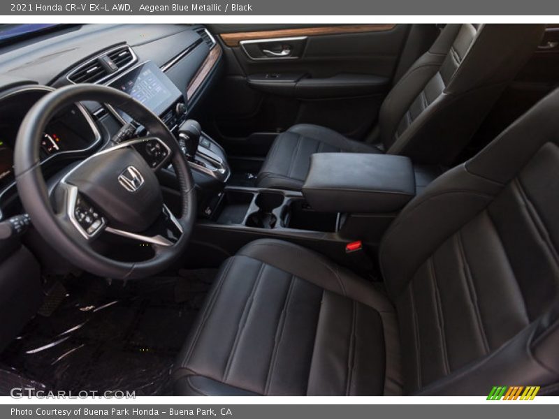 Aegean Blue Metallic / Black 2021 Honda CR-V EX-L AWD