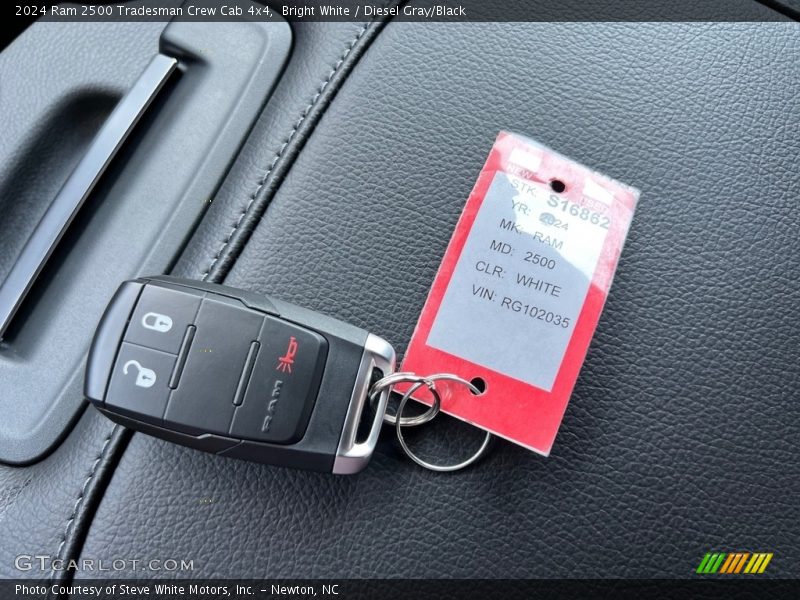 Bright White / Diesel Gray/Black 2024 Ram 2500 Tradesman Crew Cab 4x4