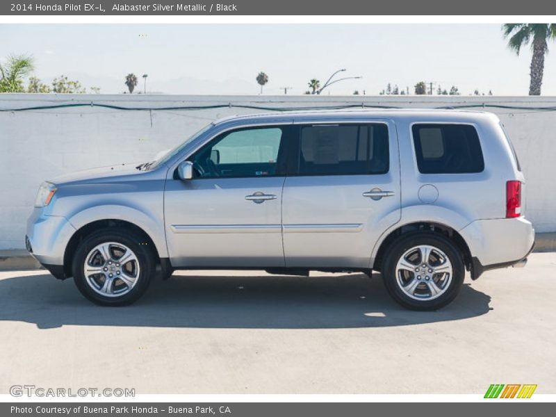 Alabaster Silver Metallic / Black 2014 Honda Pilot EX-L