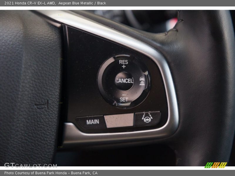 Aegean Blue Metallic / Black 2021 Honda CR-V EX-L AWD