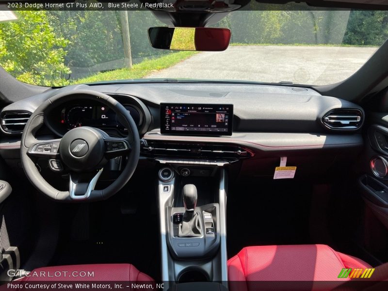 Blue Steele / Red/Black 2023 Dodge Hornet GT Plus AWD