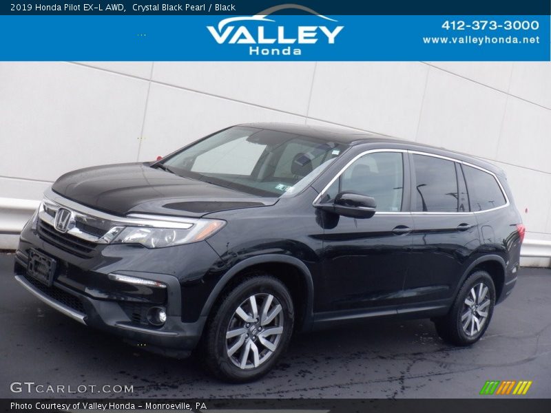 Crystal Black Pearl / Black 2019 Honda Pilot EX-L AWD
