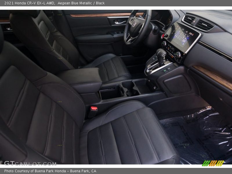Aegean Blue Metallic / Black 2021 Honda CR-V EX-L AWD